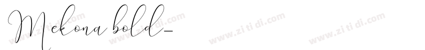 Mekona bold字体转换